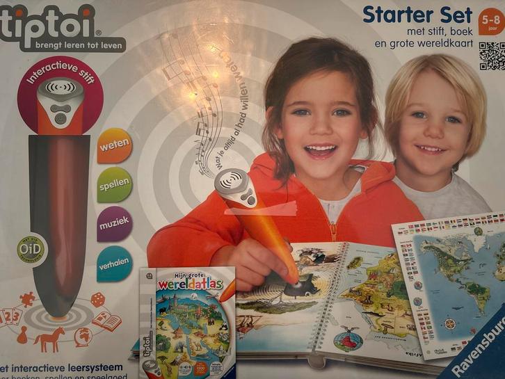 Tiptoi Starter Set Wereldatlas - Interactief Leren!, Kinderen en Baby's, Speelgoed | Educatief en Creatief, Nieuw, Taal en Lezen