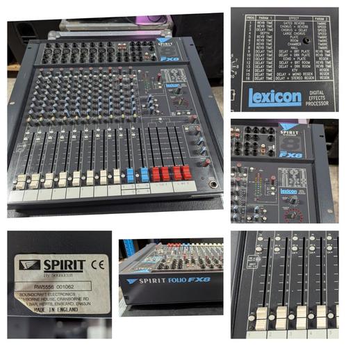 ✅ Soundcraft FX 8 (ingebouwde effecten), Muziek en Instrumenten, Mengpanelen, Gebruikt, 10 tot 20 kanalen, Microfooningang, Ophalen of Verzenden
