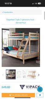 Stapelbed 140 90 3 persoons, Ophalen, Gebruikt, 90 cm, Tweepersoons