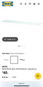 IKEA Besta bovenblad van glas, Ophalen, Gebruikt, 150 tot 200 cm, Glas