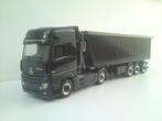 Herpa Mercedes Actros mp4 met Kempf kiptrailer. Nieuw. zwart, Nieuw, Ophalen of Verzenden, Bus of Vrachtwagen, Herpa