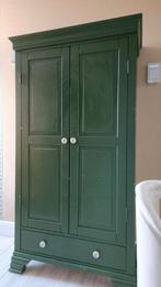 Stevige brocante kleding/meidenkast met 2 deuren en 2 laden, Huis en Inrichting, Kasten | Buffetkasten, Gebruikt, Met deur(en)
