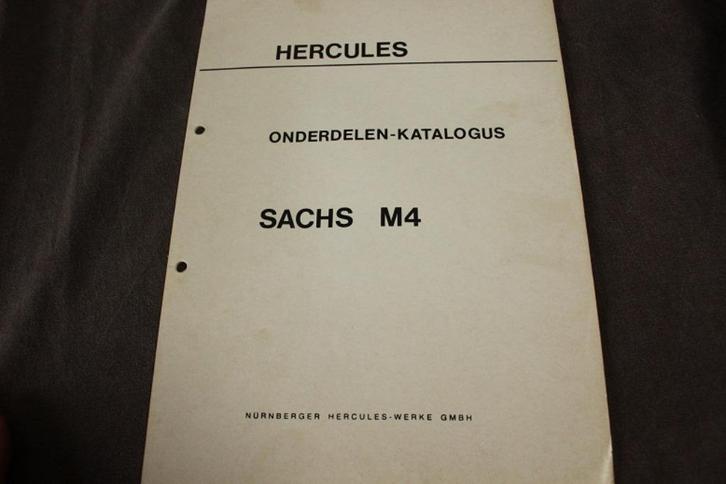 Hercules Sachs M4 bromfiets onderdelen boek, Fietsen en Brommers, Handleidingen en Instructieboekjes, Gebruikt, Ophalen of Verzenden