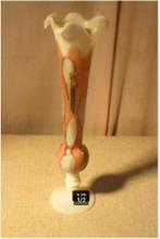 Mooie Slanke Italiaanse Porseleine Design Vaas - 25cm, Overige kleuren, Aardewerk of Porselein, Ophalen of Verzenden, Zo goed als nieuw