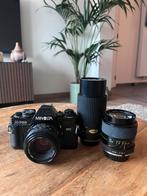 Minolta x-700 met 3 objectieven, Ophalen of Verzenden, Zo goed als nieuw, Telelens