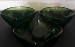 Drie groene Vereco schaaltjes, Ophalen of Verzenden, Zo goed als nieuw, Rond, Glas