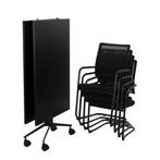 MN Easy Inklapbare Verrijdbare Vergadertafel, Huis en Inrichting, Bureaus, Ophalen of Verzenden, Met wielen, Nieuw, Bureau