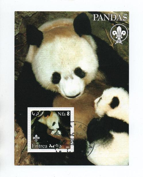 Panda's - Eritrea 2002 - Gestempeld A, Postzegels en Munten, Postzegels | Thematische zegels, Gestempeld, Dier of Natuur, Verzenden