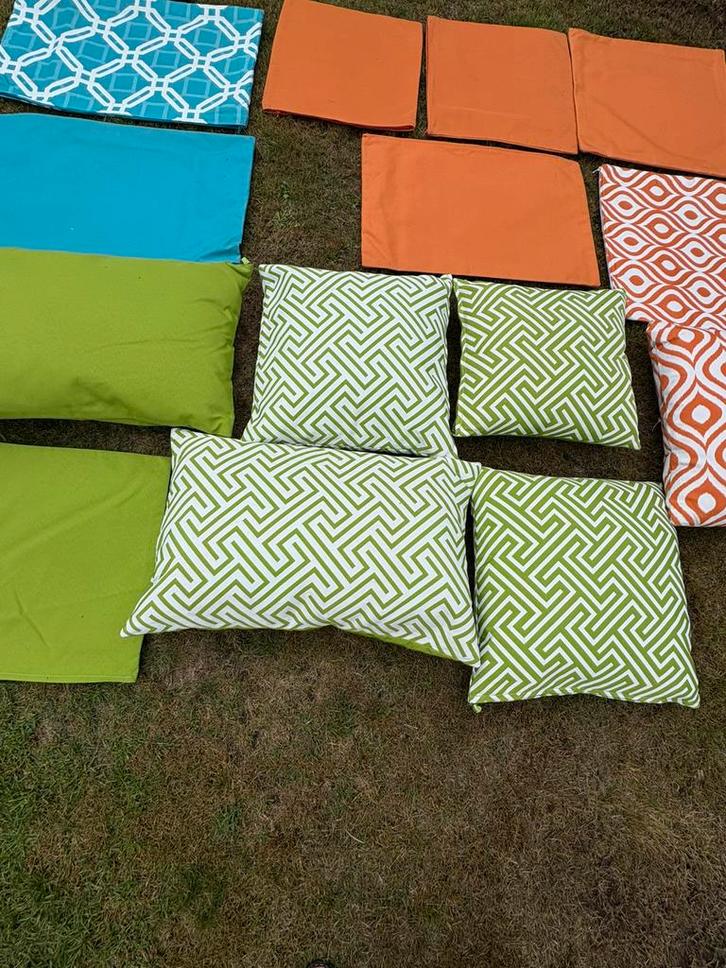 Buitenkussentjes, strandtent kwaliteit, Huis en Inrichting, Woonaccessoires | Kussens, Gebruikt, Rechthoekig, Ophalen of Verzenden