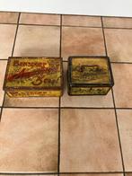 Twee hele oude blikken; kijk hoe bijzonder... doe een bod?, Ophalen of Verzenden, Gebruikt, Overige, Overige merken