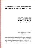 Veilingcatalogus 1959 PAUL BRAND wijlen de Heer J.S. Borggre, Gelezen, Ophalen of Verzenden, Catalogus