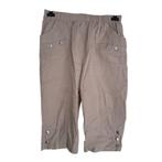 Korte capri broek driekwart beige L, Beige, Maat 42/44 (L), Ophalen of Verzenden, Zo goed als nieuw