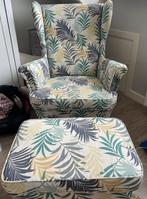 Fauteuil met voetenbankje, Huis en Inrichting, Stoelen, Ophalen, Hout, Overige kleuren, Romantisch