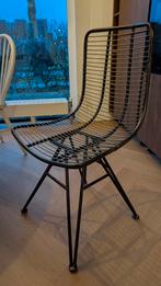 2 stuks draadstoelen, Ophalen, Twee, Zwart, Zo goed als nieuw