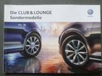 Volkswagen VW Polo Golf Scirocco Club & Lounge Brochure, Ophalen of Verzenden, Zo goed als nieuw, Volkswagen