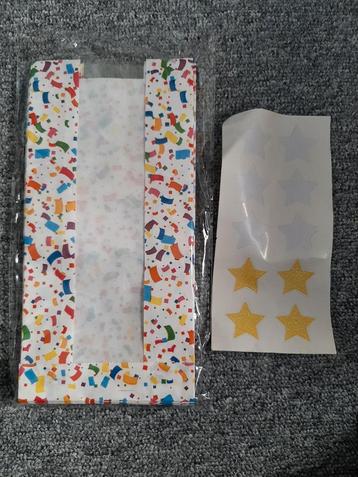 Traktatie uitdeel zakjes en ster stickers beschikbaar voor biedingen