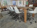 Grote tafel+12 stoelen, Huis en Inrichting, Tafels | Eettafels, Ophalen, Gebruikt, 200 cm of meer, 50 tot 100 cm