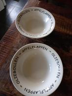 schaal voor oliebollen en flappen, Gebruikt, Porselein of Keramiek, Schaal, Rond