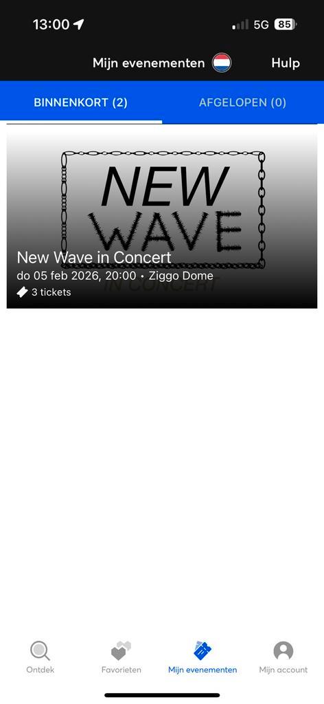 3 x staanplaats New Wave in Concert 5 februari, Tickets en Kaartjes, Concerten | Nederlandstalig, Drie personen of meer, Februari