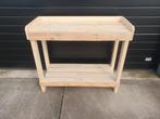 Circulaire sidetable/oppottafel en BBQ, Tuin en Terras, Ophalen, Zo goed als nieuw