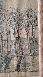 Pentekening Ned. Herv. Kerk Zwartewaal, P. Hoekman, Antiek en Kunst, Kunst | Tekeningen en Foto's, Ophalen