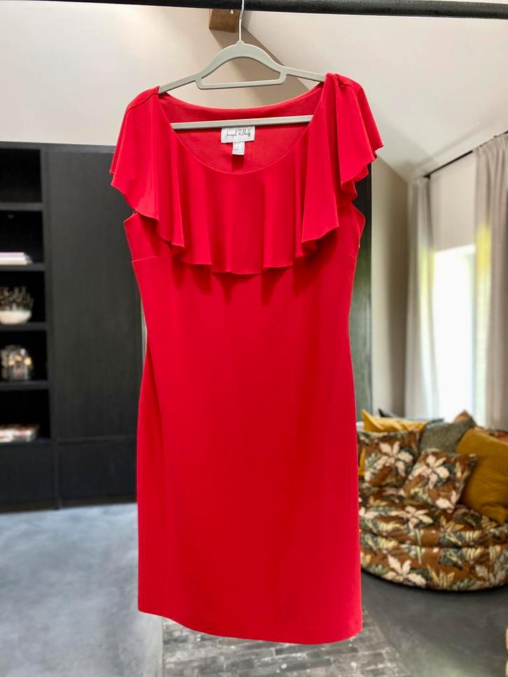 Joseph Ribkoff rode jurk maat 40, Kleding | Dames, Jurken, Zo goed als nieuw, Maat 38/40 (M), Rood, Knielengte, Ophalen of Verzenden