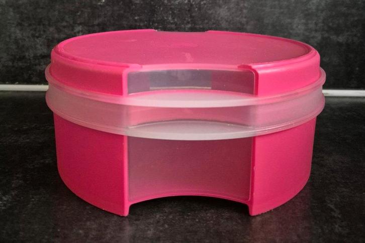 Tupperware vensterdoos koektrommel Roze, Huis en Inrichting, Keuken | Tupperware, Zo goed als nieuw, Bus of Trommel, Ophalen of Verzenden