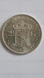 Rijksdaalder Wilhelmina 1938, Postzegels en Munten, Munten | Nederland, Ophalen of Verzenden, Koningin Wilhelmina, 2½ gulden, Zilver