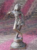 Mooi origineel antiek Oosters brons tempelbeeldje 9,4 cm., Ophalen of Verzenden