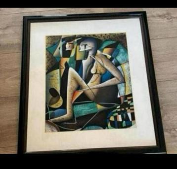 Surrealistische compositie Olieverf Gesigneerd C Ryan beschikbaar voor biedingen
