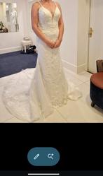 Prachtige Ivoren Trouwjurk met Kant, Trouwjurk, Wit, Koonings, Ophalen of Verzenden