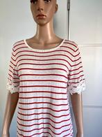 J330 Leo & Ugo maat M=38/40 linnen fijn-gebreide trui rood, Maat 38/40 (M), Ophalen of Verzenden, Rood, Leo and Ugo