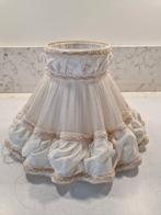 Boudoir lampenkap wit creme taupe jaren 1950 brocante mooi!, Antiek en Kunst, Curiosa en Brocante, Ophalen of Verzenden