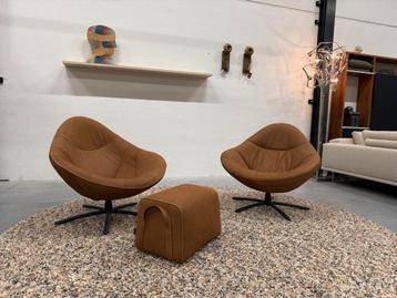 Nieuw Label van den Berg Hidde Fauteuils Cognac Waterbuffel beschikbaar voor biedingen