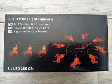 Unicorn - eenhoorn lichtketting 8 LED lampjes - nieuw beschikbaar voor biedingen