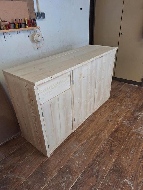 Keukenblok van terug gedroogd en geschaafd hout, Huis en Inrichting, Keuken | Keukenelementen, Nieuw, Ophalen of Verzenden