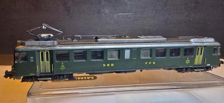 Arnold n-spoor Rbe4/4 SBB gebruikt, nette geweatherde staat, Hobby en Vrije tijd, Modeltreinen | N-Spoor, Gebruikt, Wagon, Gelijkstroom