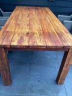 Houten eettafel + 6 Bois Le Duc stoelen, Ophalen, Gebruikt, Rechthoekig, Hout