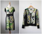 Pause Cafe - set van jurk en vest / groen zwart / maat 40 42, Verzenden, Maat 42/44 (L), Zo goed als nieuw, Pause Cafe