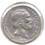 Nederland halve gulden 1858 Willem 3, ½ gulden, Koning Willem III, Zilver, Ophalen of Verzenden