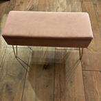 Oud roze Fluwelen Bank met Opbergruimte, Minder dan 50 cm, Gebruikt, Modern, chic, Stof