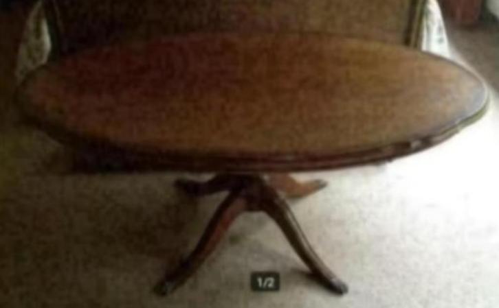 Ovaalvormige salontafel, tafel; 127 cm lang en 80 cm breed, Huis en Inrichting, Tafels | Salontafels, Zo goed als nieuw, Minder dan 50 cm