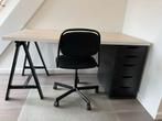 Bureau 150 x 75 ikea & ladekast Alex & stoel Orfjall, Huis en Inrichting, Ophalen, Gebruikt