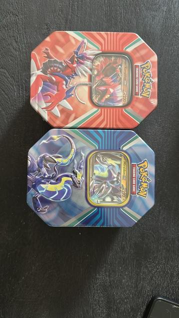 Pokémon Tins Koraidon & Miraidon beschikbaar voor biedingen