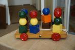 Nooitgedagt Blokken-ballenkar, Kinderen en Baby's, Speelgoed | Houten speelgoed, Ophalen of Verzenden, Gebruikt, Overige typen