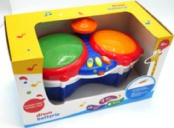 Drumstel Baby met Licht en Geluid - 26 cm - Vanaf 18 Maanden, Kinderen en Baby's, Speelgoed | Educatief en Creatief, Nieuw, Ontdekken