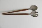 vintage slabestek van Stainless steel en teak grepen, Ophalen of Verzenden