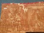 Antieke Toile de Jouy  Franse 18e eeuw stof oa.kat hond, Antiek en Kunst, Antiek | Woonaccessoires, Ophalen of Verzenden