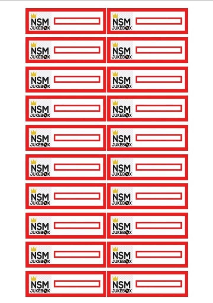 NSM jukeboxen, titelkaartjes voor 45 toeren machines, Verzamelen, Automaten | Jukeboxen, Nieuw, Overige merken, 1970 tot heden