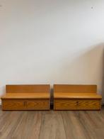 Vintage zwevende nachtkastjes moser hout sleutelkast retro, Huis en Inrichting, Slaapkamer | Nachtkastjes, Ophalen, Zo goed als nieuw